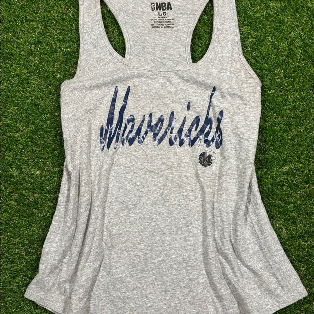 NBA Women's Heather Gray Mavericks Tank Top